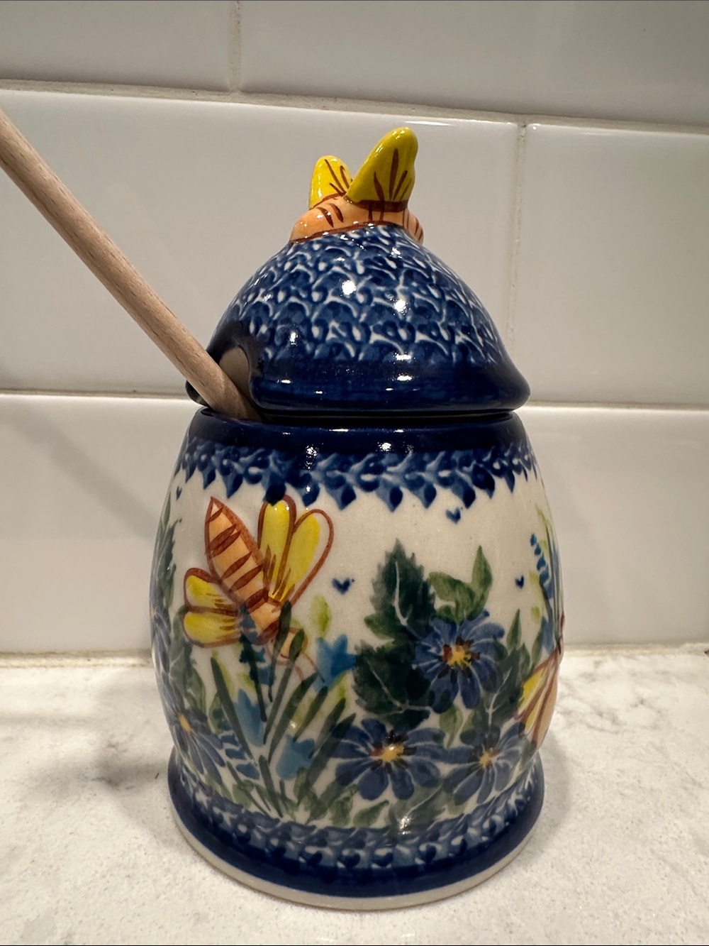 Honey dispenser hand painted